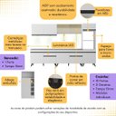 Ver imagem 2 de Armário de Cozinha Completa com Bancada Americana Veneza Multimóveis Mp2199 Branco/preto