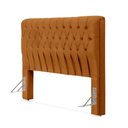 Ver imagem 2 de Cabeceira Cama Queen Estofada 1,60 - Inca Veludo Terracota