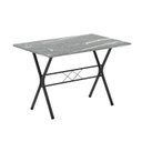 Ver imagem 4 de Conjunto de Mesa Tubular 100x60cm Tampo em Granito Topázio com 4 Cadeiras Lívia Preto/Botanic Bege
