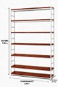 Ver imagem 3 de Estante Multiuso Organizador Livreiro Estilo Industrial 180x190 Branco Mogno