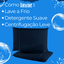 Ver imagem 4 de Jogo de Lencol Solteiro 2 Peças Cor Azul 400 Fios Percal com Elastico Hotel Luxo