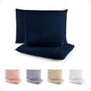 Ver imagem 6 de Jogo de Lencol Solteiro 2 Peças Cor Azul 400 Fios Percal com Elastico Hotel Luxo