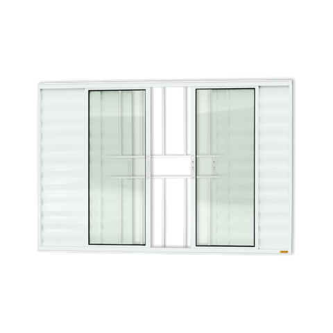 Veneziana Alumínio Confort 6F.c/Grade 100 x 200 V.Liso Branco Brimak