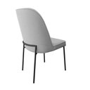 Ver imagem 2 de Cadeira Anatômica Estofada Base Aço Carbono Preto Emma Suede Cinza
