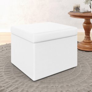 Puff Quasar / Couro Branco