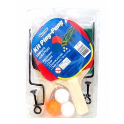 Kit Conjunto Ping Pong Tênis De Mesa Raquetes Bolinhas Rede - 3
