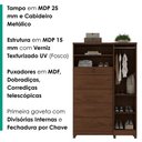 Ver imagem 4 de Comoda 5 Gavetas 1 Porta 2 Nichos Imperio 116x172 cm Jacaranda Zanz