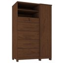 Ver imagem 1 de Comoda 5 Gavetas 1 Porta 2 Nichos Imperio 116x172 cm Jacaranda Zanz