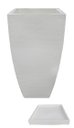 Ver mais imagens de Kit Vaso Planta + Prato 90x45 Moderno Trapézio Polietileno BGPLASTICOS BRANCO 006