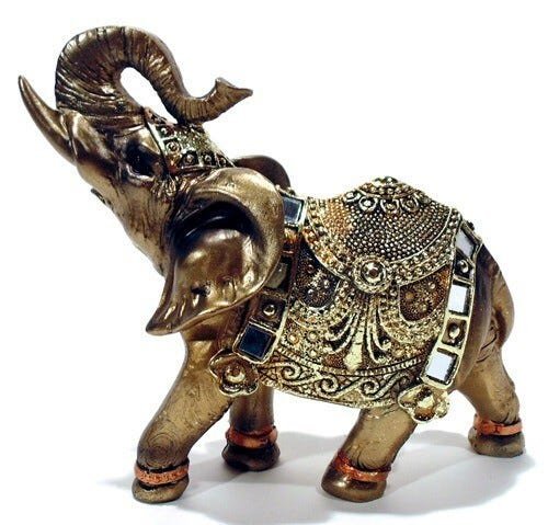 Elefante Da Sorte Dourado Mod 00020 - Dourado