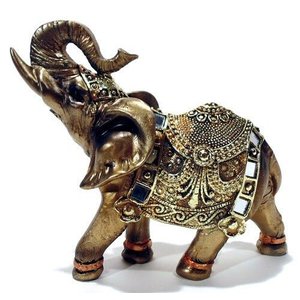 Elefante Da Sorte Dourado Mod 00020 - Dourado