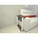 Ver imagem 1 de Mesinha Lateral para Sofá, Mesa Apoio, Mesa Auxiliar Sofá, Mesinha de Sofá Branco e Amadeirado Escur