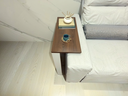 Ver imagem 2 de Mesinha Lateral para Sofá, Mesa Apoio, Mesa Auxiliar Sofá, Mesinha de Sofá Branco e Amadeirado Escur