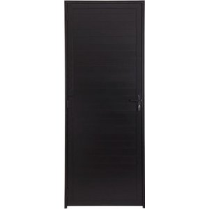 Porta de Aluminio Lambril Linha Premium:2,10 X 0,90/esquerda/preto