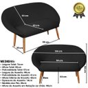 Ver imagem 3 de Kit Recepção 2 Poltronas 1 Namoradeira com Puff Resistente para Sala de Espera Decor Tecido Veludo