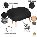 Ver imagem 2 de Kit Recepção 2 Poltronas 1 Namoradeira com Puff Resistente para Sala de Espera Decor Tecido Veludo