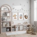 Ver imagem 2 de Kit 3 Quadros Decorativos Infantil - Safari Esportistas Nos - 30x40 - Moldura Madeira