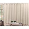 Cortina Para Sala ou Quarto 4,00m X 2,80m Em Tecido Microfibra Com Voil Palha Com Ilhós Cromado Para - 1