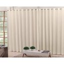 Ver imagem 1 de Cortina Para Sala ou Quarto 4,00m X 2,80m Em Tecido Microfibra Com Voil Palha Com Ilhós Cromado Para
