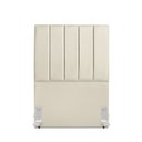 Ver imagem 2 de Cabeceira Estofada Solteiro Carla 90 Cm Corino Bege