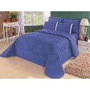 Ver imagem 1 de Edredom Casal Queen + Lençol Conforto Dupla Face 6pçs Azul