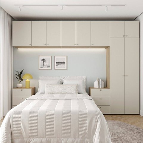 Guarda Roupa 8 Módulos 10 Portas 6 Gavetas Frame CabeCasa MadeiraOriginals