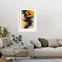 Ver imagem 1 de Quadro Flor de Lotus Laranja 60x48cm:moldura Branca