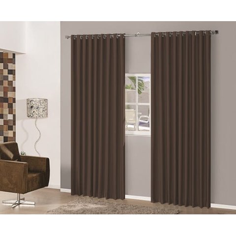 Cortina Blackout em Tecido 2,00x1,80 Corta Luz Tabaco