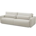 Ver imagem 1 de Sofá Retrátil Reclinável para Sala de Estar Living 240cm Sevilha F04 Veludo Bege - Lyam Decor