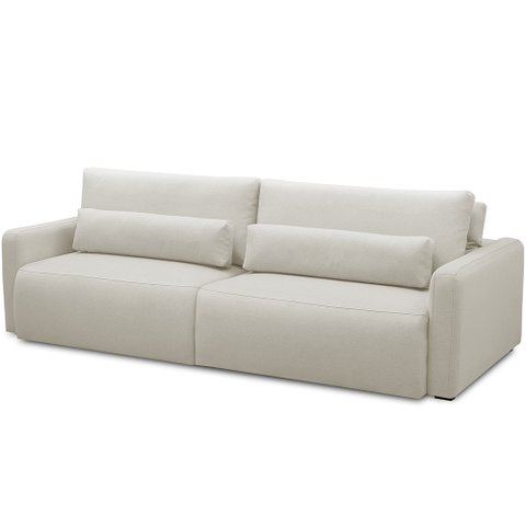Sofá Retrátil Reclinável para Sala de Estar Living 240cm Sevilha F04 Veludo Bege - Lyam Decor