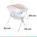 Ver imagem 5 de Banheira Para Bebe Banho Premium Com Suporte e trocador 20 Litros Branca e Rosa - Galzerano