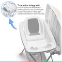 Ver imagem 2 de Banheira Para Bebe Banho Premium Com Suporte e trocador 20 Litros Branca e Rosa - Galzerano