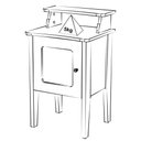 Ver imagem 5 de Mesa de Apoio Mdf Sala 43 Cm 4519 Carvalho Off White Arly Carvalho Off White