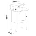 Ver imagem 3 de Mesa de Apoio Mdf Sala 43 Cm 4519 Carvalho Off White Arly Carvalho Off White