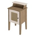 Ver imagem 1 de Mesa de Apoio Mdf Sala 43 Cm 4519 Carvalho Off White Arly Carvalho Off White