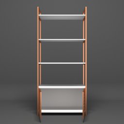 Estante de Livros Estilo Industrial Prateleira Branca Com Cobre Multiuso Escritório - 6