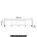 Ver imagem 4 de Rack Bancada para Tv 85 Pol 239cm Martan Tauari/off Flex L06 - Mpozenato