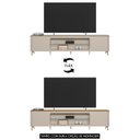 Ver imagem 5 de Rack Bancada para Tv 85 Pol 239cm Martan Tauari/off Flex L06 - Mpozenato