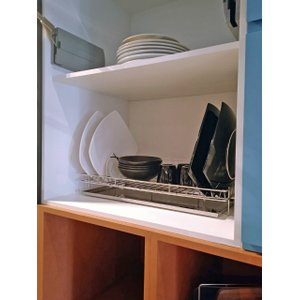 Escorredor de Louça Versátil Masutti Copat para Armário ou Bancada com Bandeja de Inox 304l 564mm
