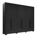Ver imagem 2 de Guarda Roupa Casal 6 Portas 3 Gavetas NT6035 Preto Tx Notável Móveis