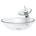 Ver imagem 2 de Gabinete de Vidro 60cm Cuba Redonda Incolor + Torneira Cascata - Dahora