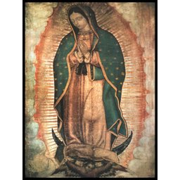Quadro Decorativo Religioso Nossa Senhora de Guadalupe 30x40cm com Moldura e Vidro - 1