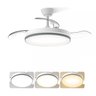 Ventilador Lampada de Teto Grande Led 3 em 1 Controle Remoto Retratil Ajustavel Quarto Sala Casa Tra - 4