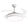 Ventilador Lampada de Teto Grande Led 3 em 1 Controle Remoto Retratil Ajustavel Quarto Sala Casa Tra - 11
