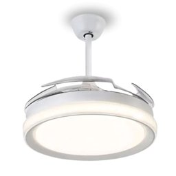 Ventilador Lampada de Teto Grande Led 3 em 1 Controle Remoto Retratil Ajustavel Quarto Sala Casa Tra - 6