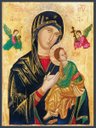 Ver imagem 1 de Quadro Decorativo Religioso Nossa Senhora do Perpétuo Socorro 30x40cm com Moldura e Vidro