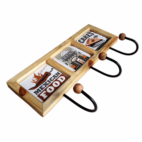 Quadro Cabideiro 3 Gancho Tema Mexican Cocktail Cakes