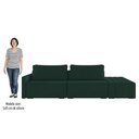 Ver imagem 2 de Sofá Ilha Modular com Puff para Sala Living 232cm Georgia K04 Veludo Verde - Mpozenato