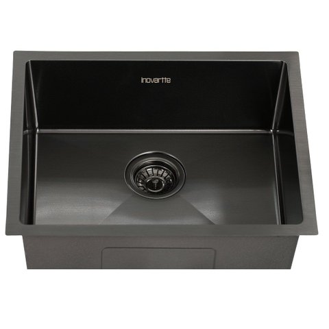 Cuba Preta 54x44 Cm Aço Inox 304 Cozinha Área Gourmet com Válvula Inovartte Icb09