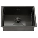 Ver imagem 1 de Cuba Preta 54x44 Cm Aço Inox 304 Cozinha Área Gourmet com Válvula Inovartte Icb09